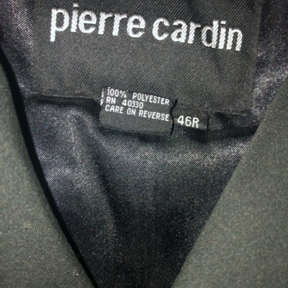 Men's Black Pierre Cardin Trench Coat - Picture 5 of 5